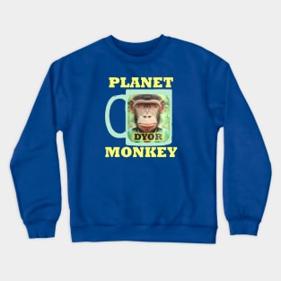 Funny Monkey Bored Animals Meme Crewneck Sweatshirt